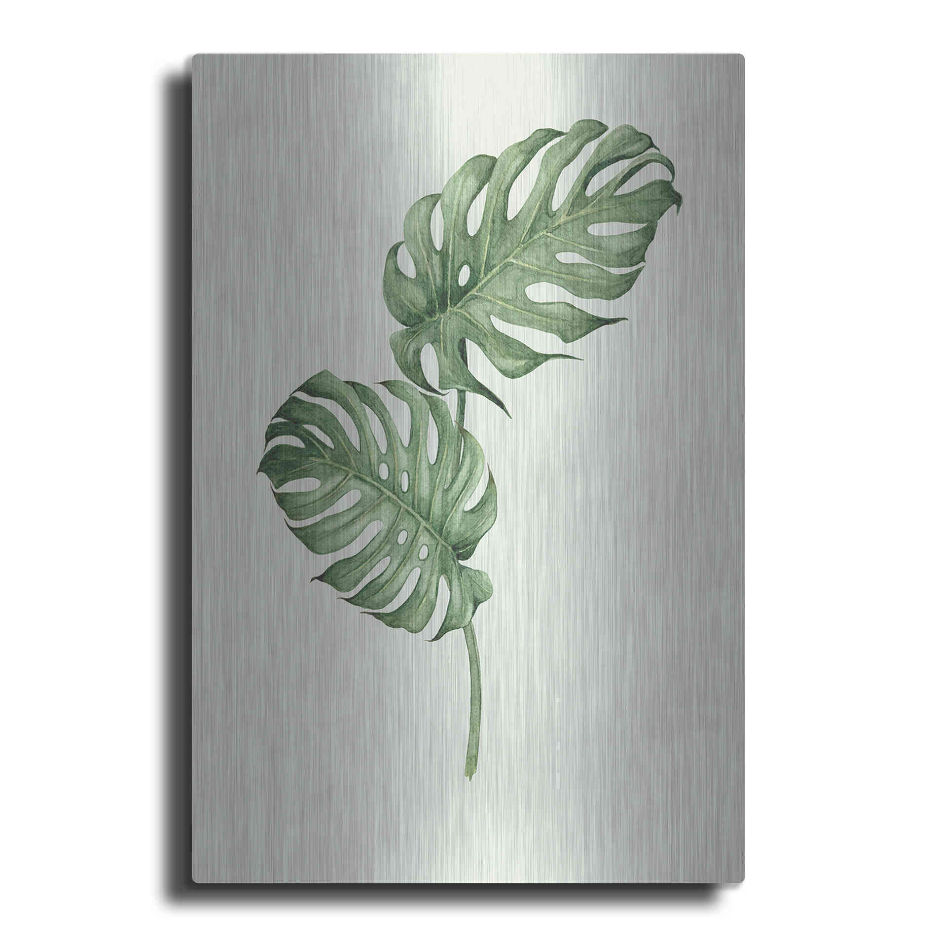 Luxe Metal Art 'Leaf Green' by Incado, Metal Wall Art