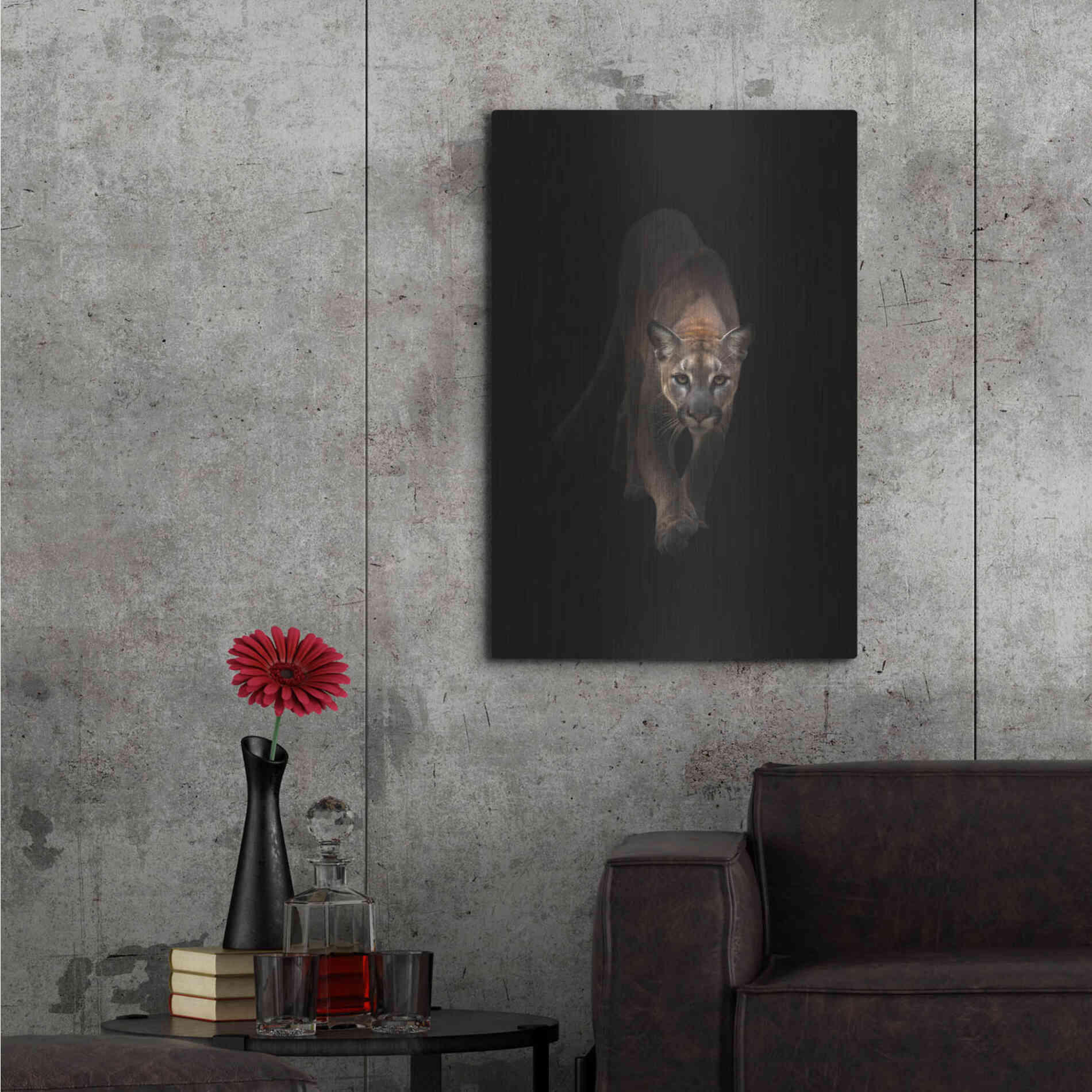 Luxe Metal Art 'Lion' by Incado, Metal Wall Art,24x36