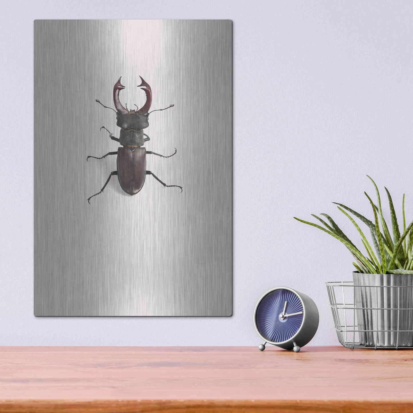 Luxe Metal Art 'Lucanus Cervus' by Incado, Metal Wall Art,12x16