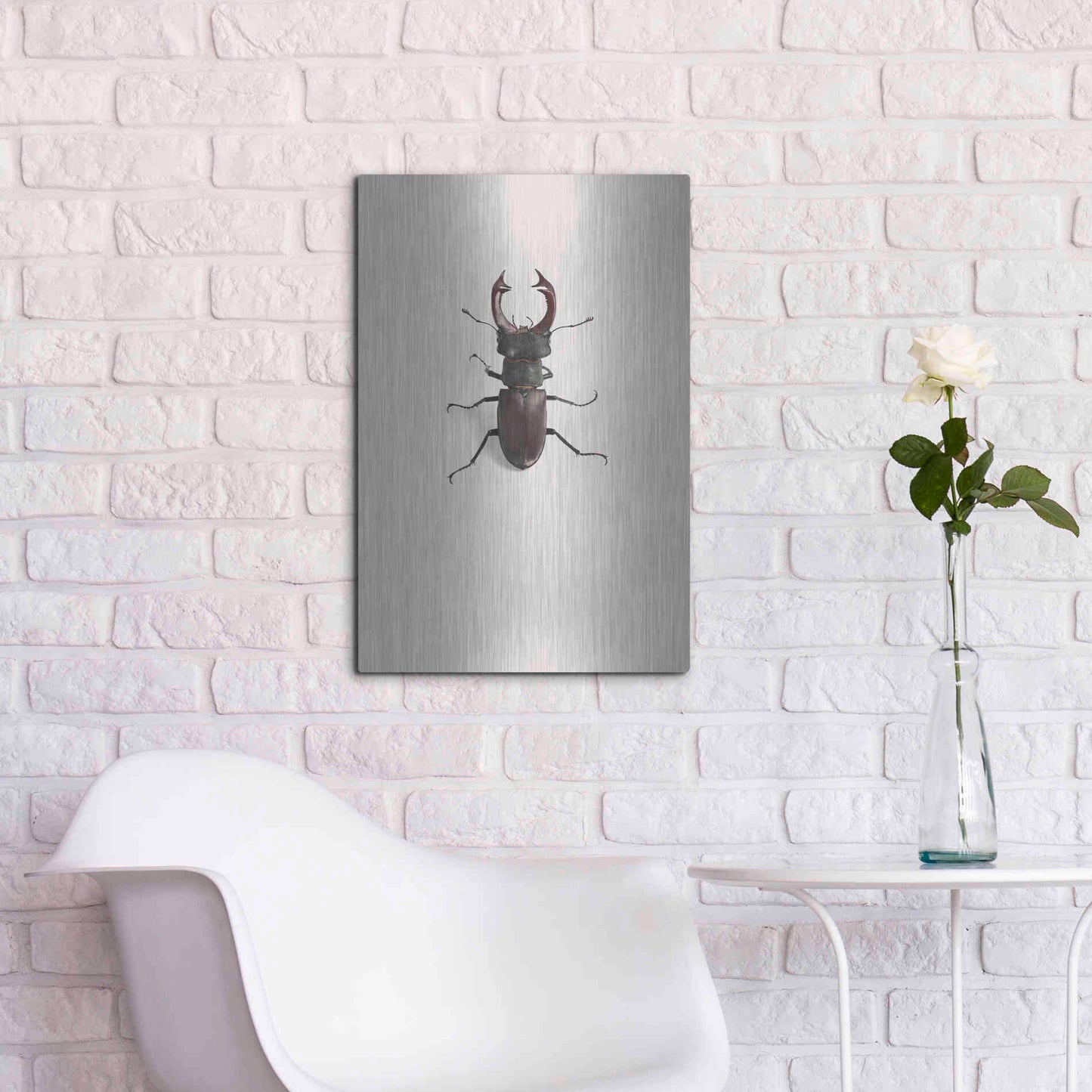 Luxe Metal Art 'Lucanus Cervus' by Incado, Metal Wall Art,16x24