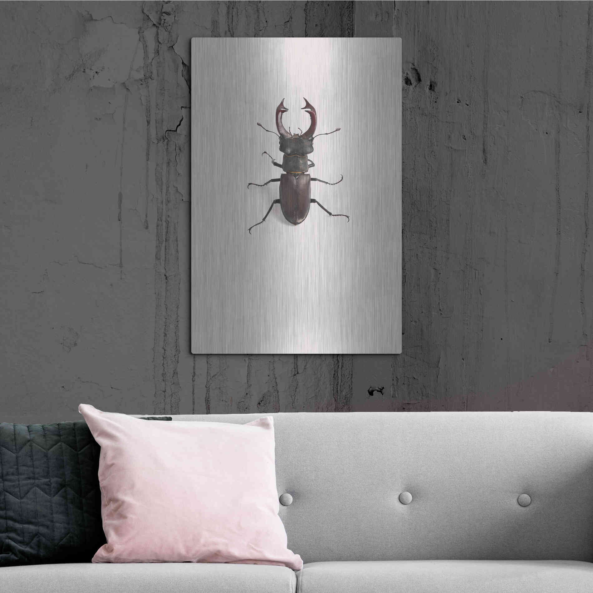 Luxe Metal Art 'Lucanus Cervus' by Incado, Metal Wall Art,24x36