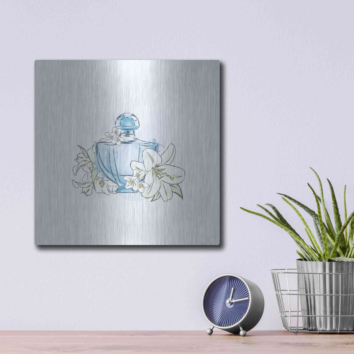 Luxe Metal Art 'Perfume II' by Incado, Metal Wall Art,12x12