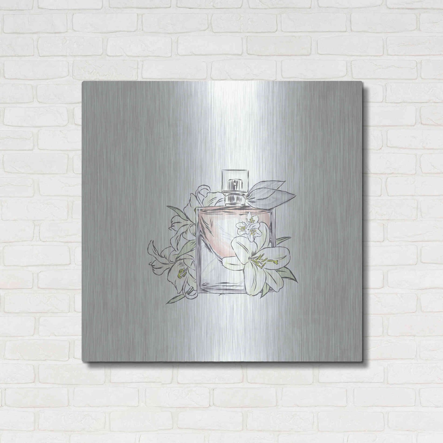 Luxe Metal Art 'Perfume VI' by Incado, Metal Wall Art,36x36