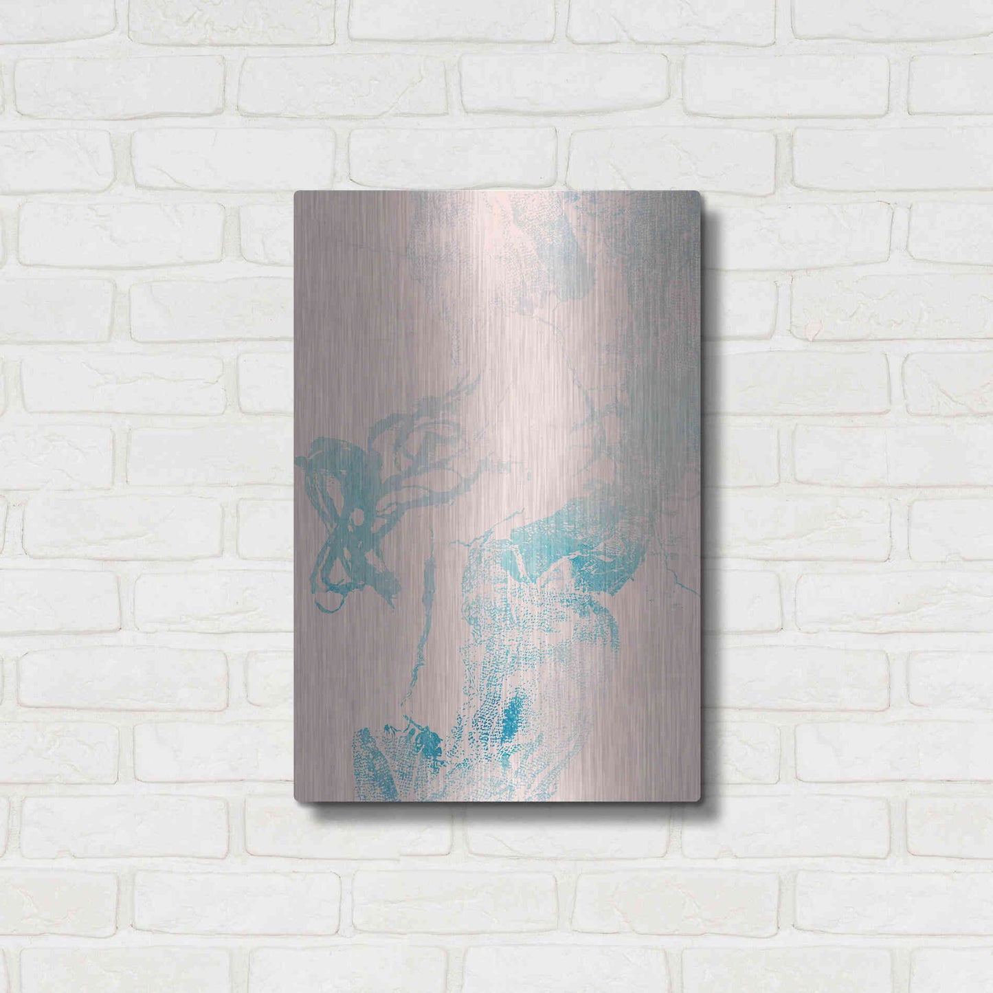 Luxe Metal Art 'Pink Blues' by Incado, Metal Wall Art,16x24