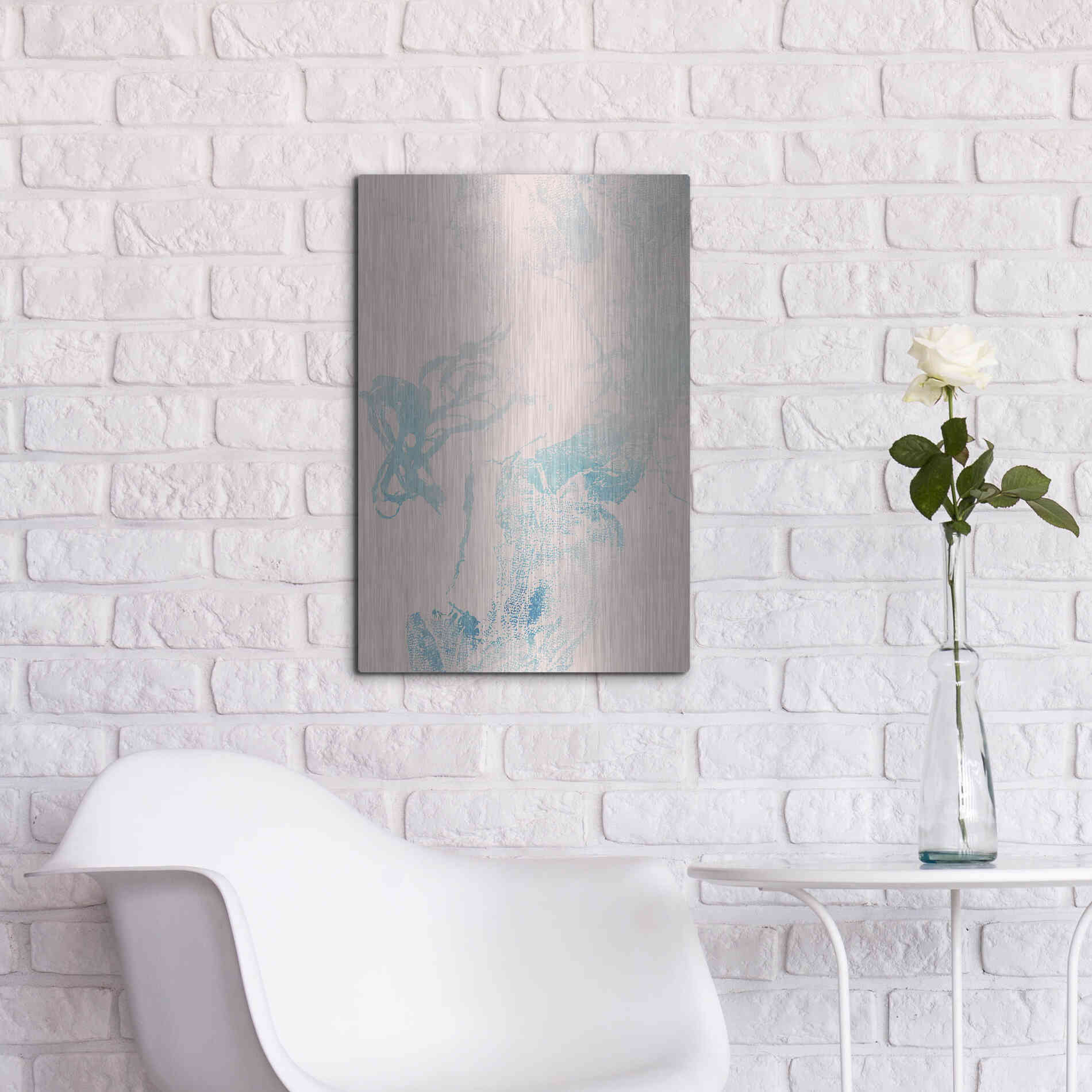 Luxe Metal Art 'Pink Blues' by Incado, Metal Wall Art,16x24