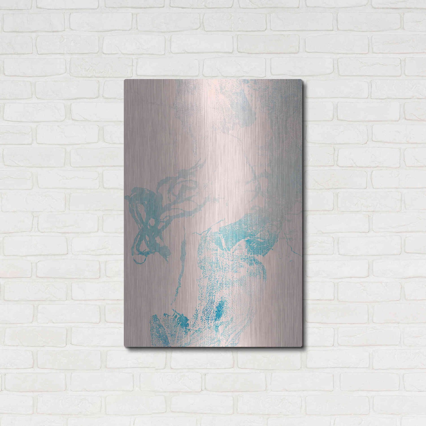 Luxe Metal Art 'Pink Blues' by Incado, Metal Wall Art,24x36