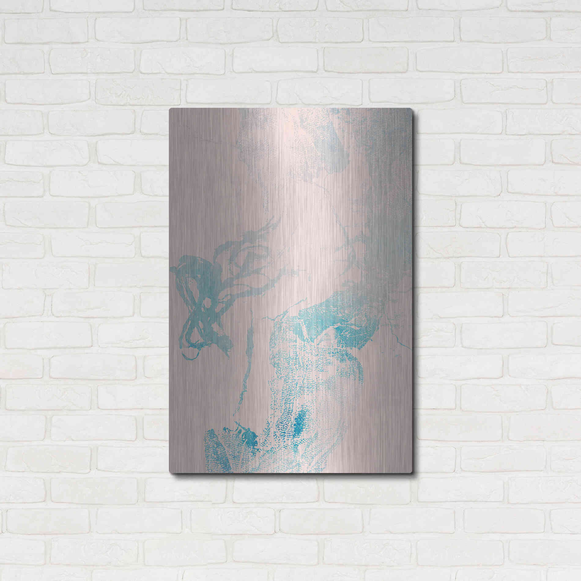 Luxe Metal Art 'Pink Blues' by Incado, Metal Wall Art,24x36