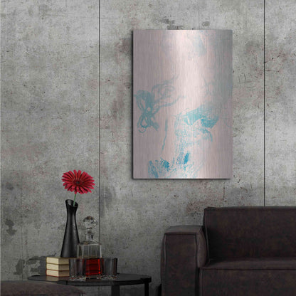 Luxe Metal Art 'Pink Blues' by Incado, Metal Wall Art,24x36