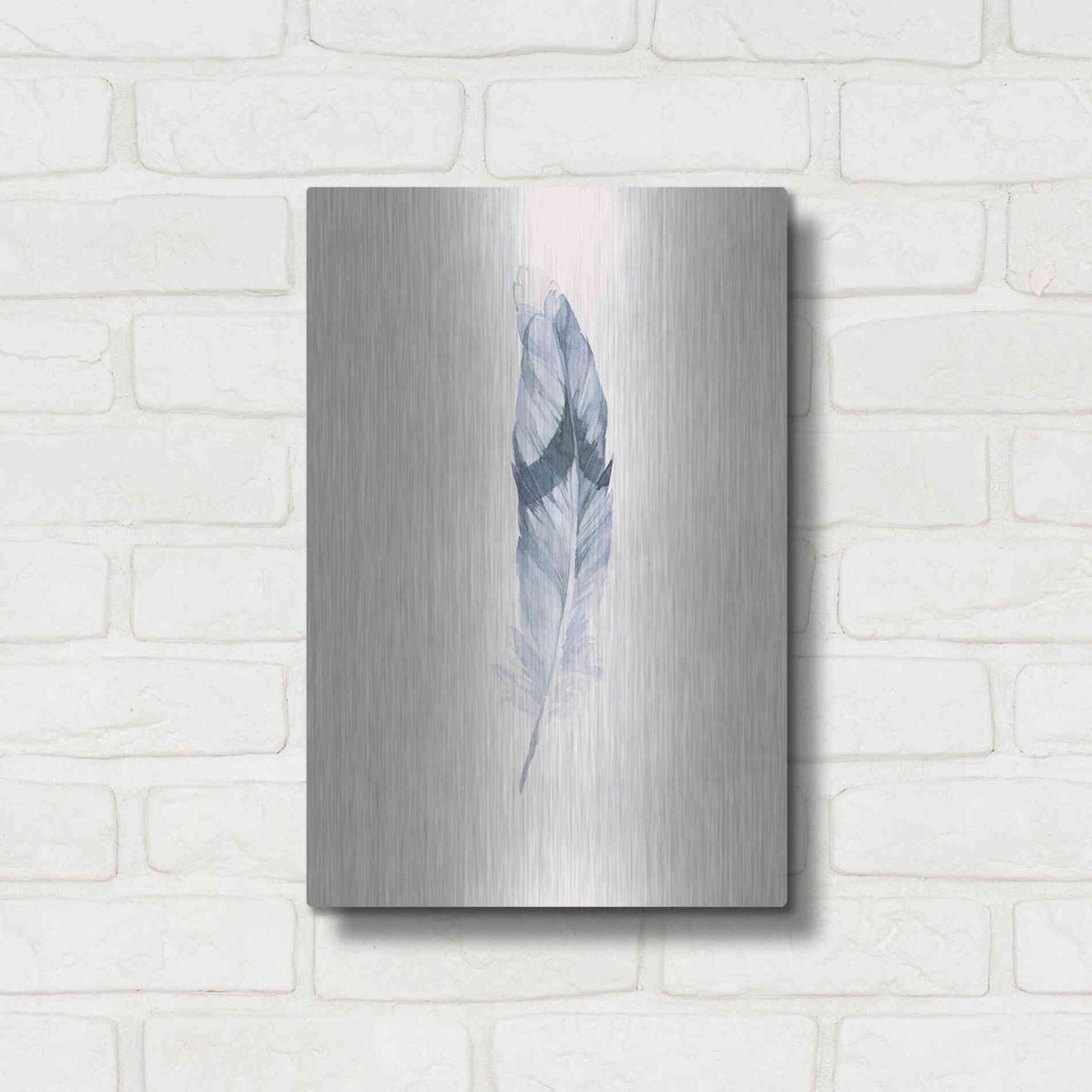 Luxe Metal Art 'Pink Feather' by Incado, Metal Wall Art,12x16