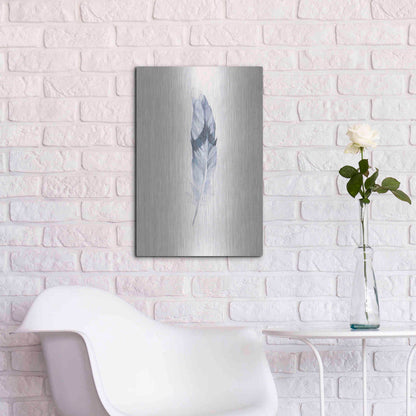 Luxe Metal Art 'Pink Feather' by Incado, Metal Wall Art,16x24