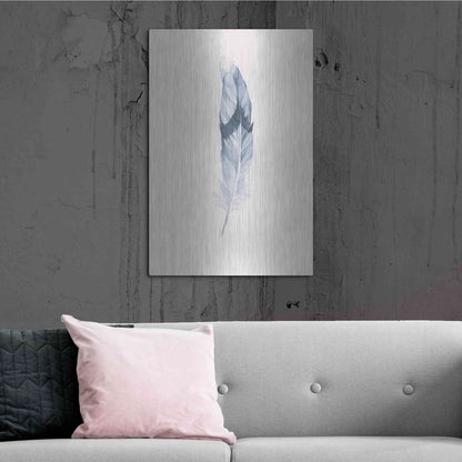 Luxe Metal Art 'Pink Feather' by Incado, Metal Wall Art,24x36