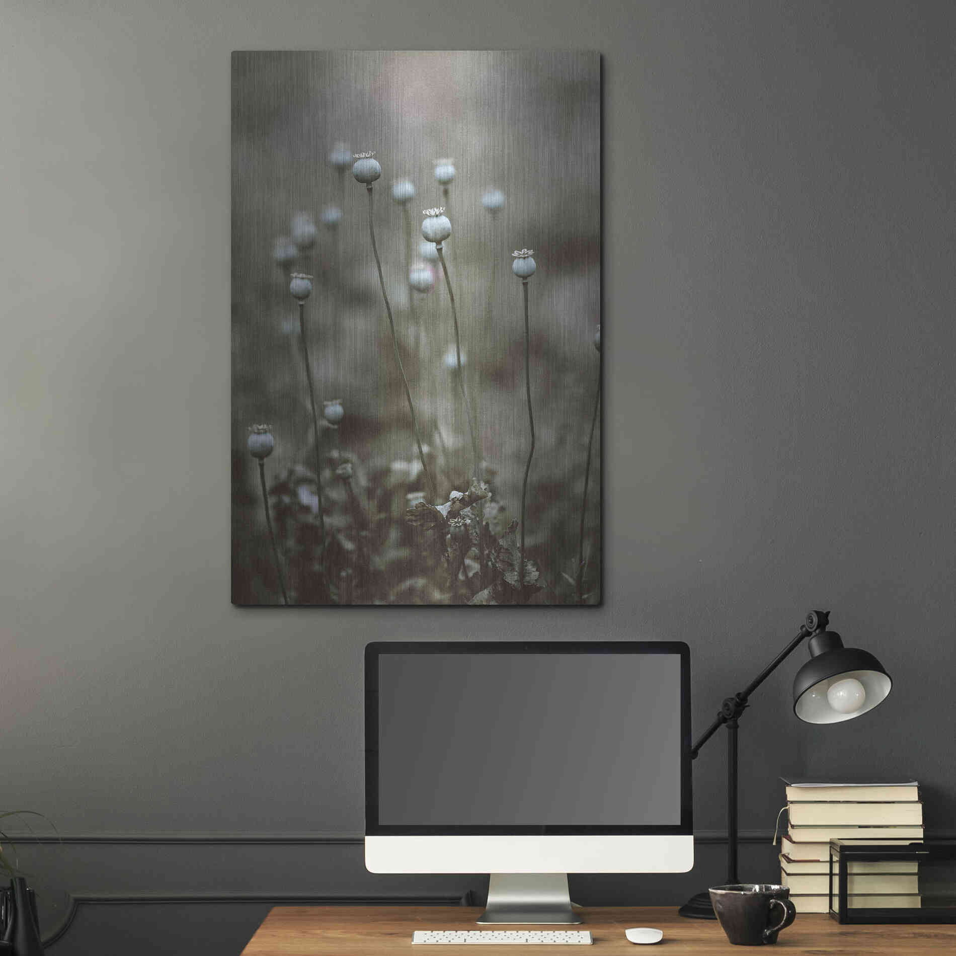 Luxe Metal Art 'Poppy Pods' by Incado, Metal Wall Art,24x36