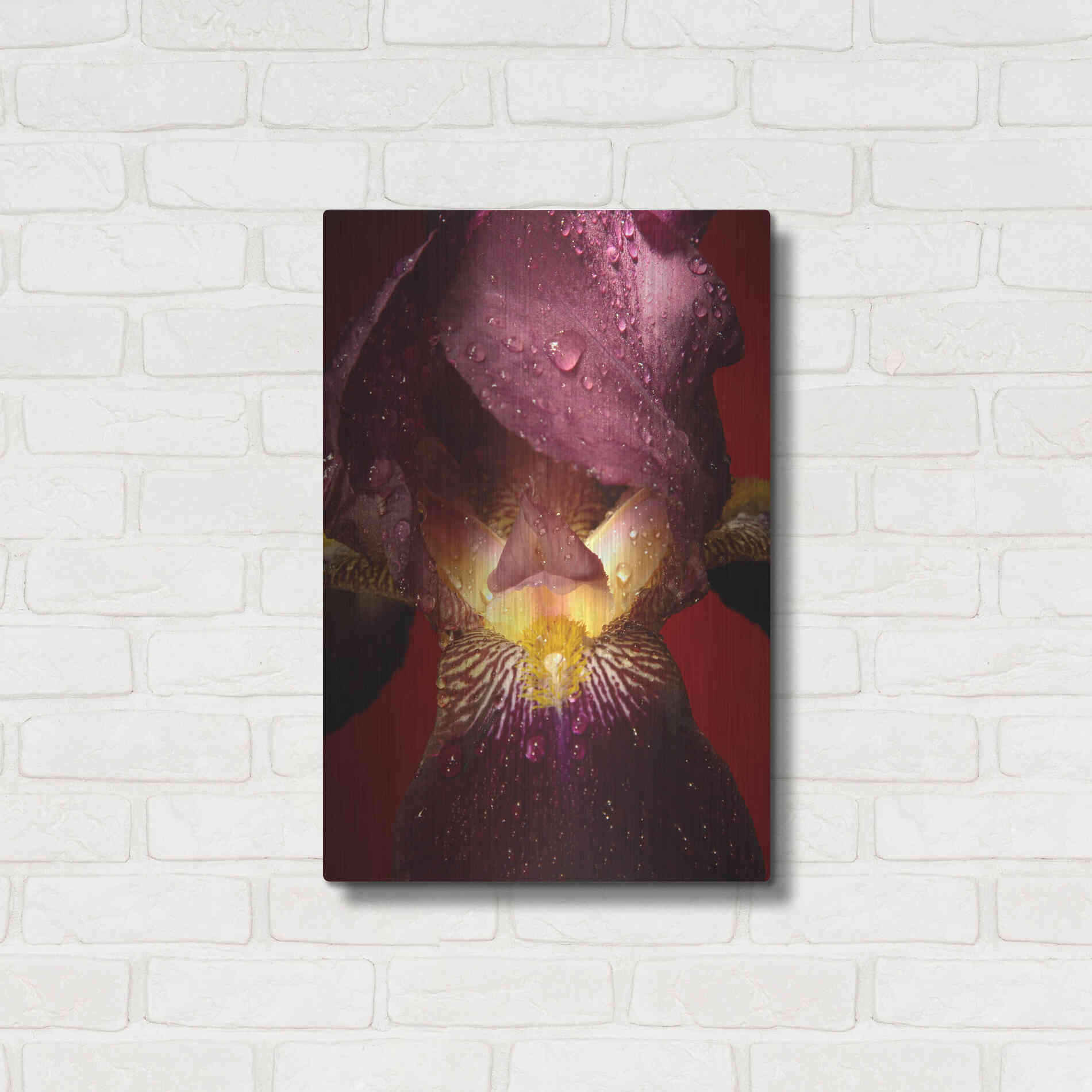 Luxe Metal Art 'Red Flower' by Incado, Metal Wall Art,16x24