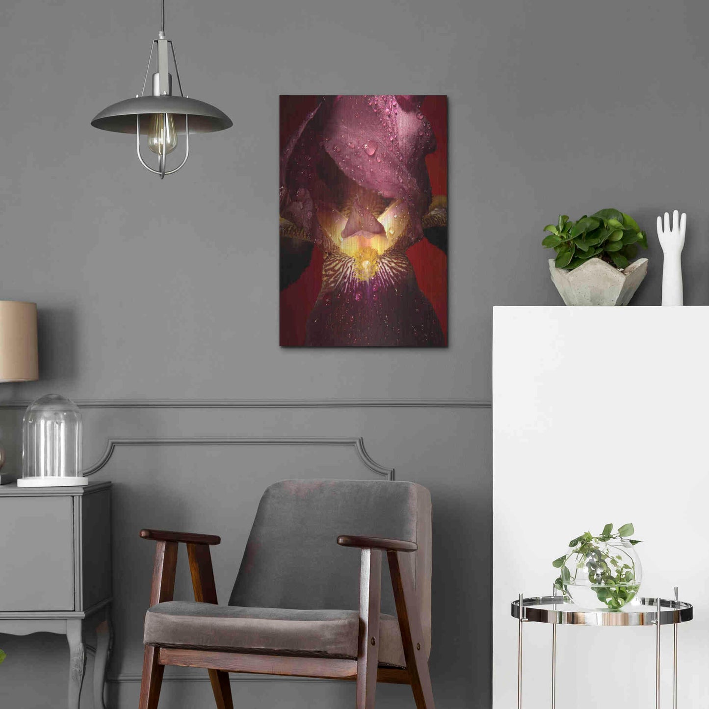 Luxe Metal Art 'Red Flower' by Incado, Metal Wall Art,16x24