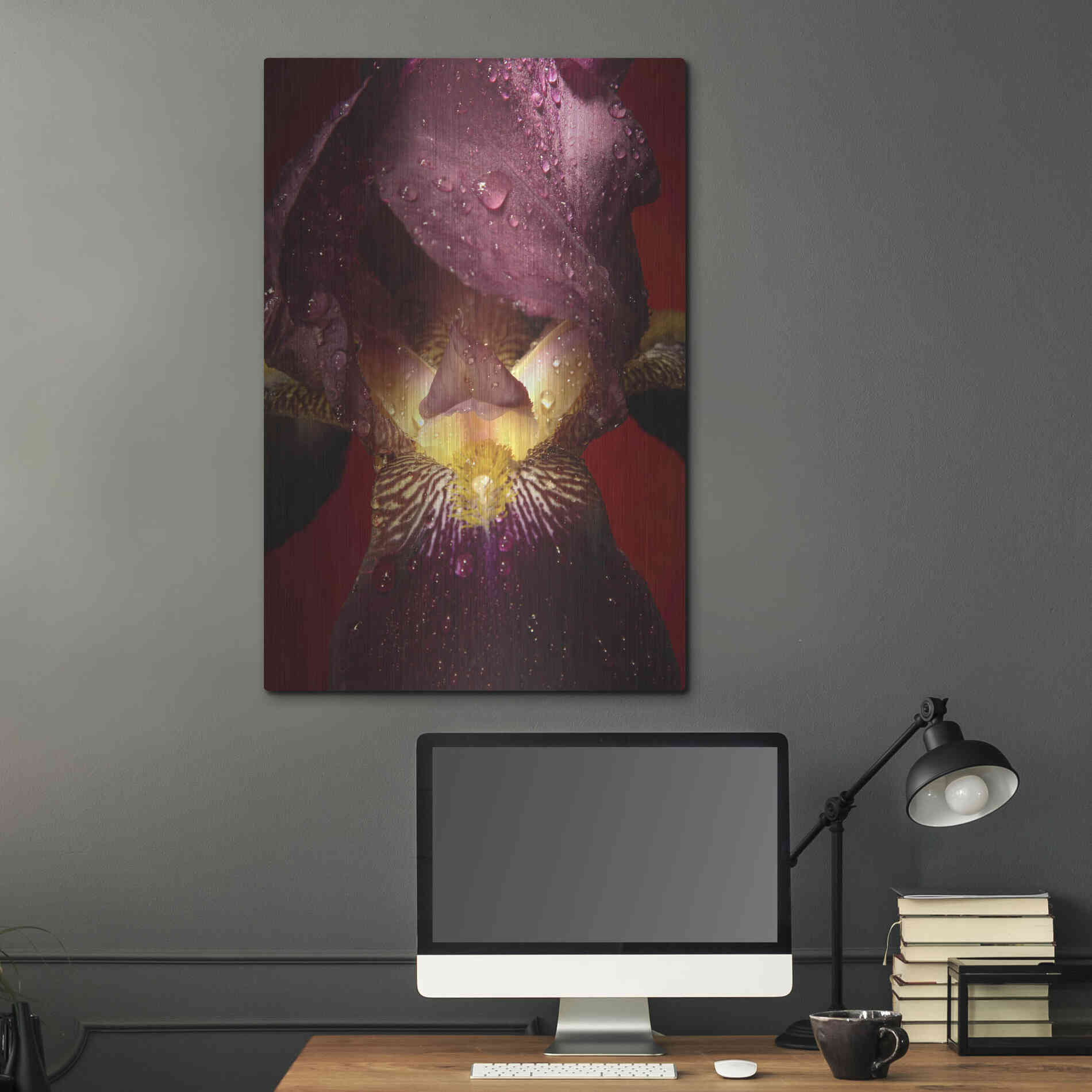 Luxe Metal Art 'Red Flower' by Incado, Metal Wall Art,24x36