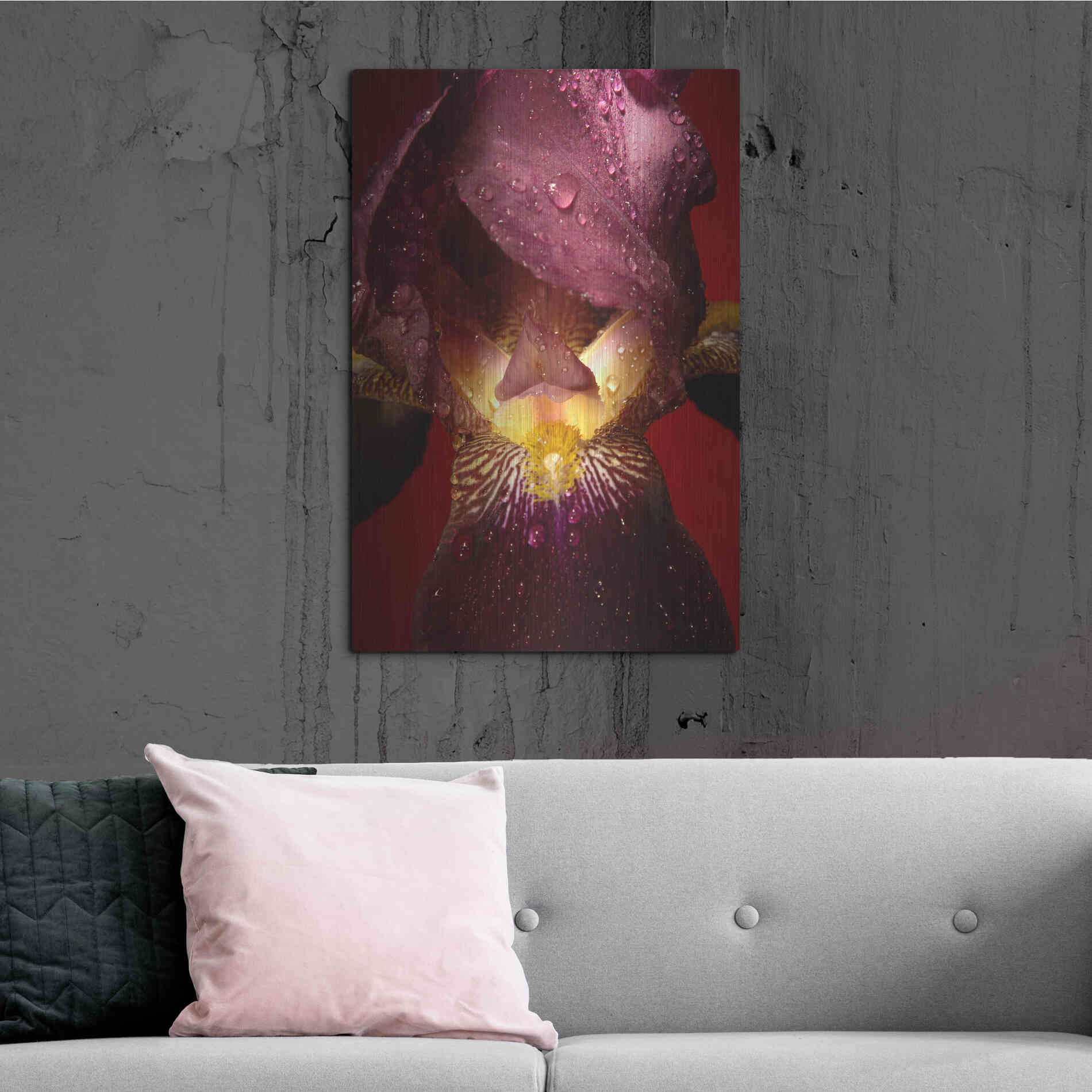 Luxe Metal Art 'Red Flower' by Incado, Metal Wall Art,24x36