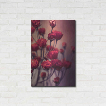 Luxe Metal Art 'Red Flowers' by Incado, Metal Wall Art,24x36