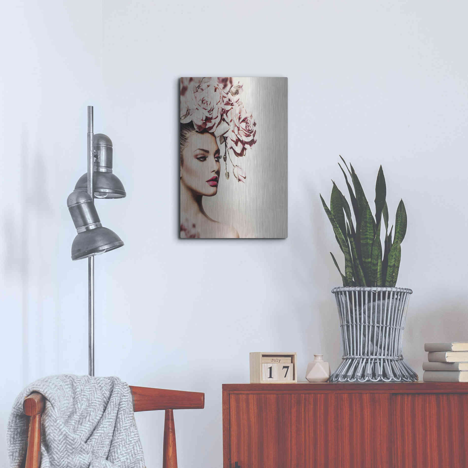 Luxe Metal Art 'Rose' by Incado, Metal Wall Art,16x24