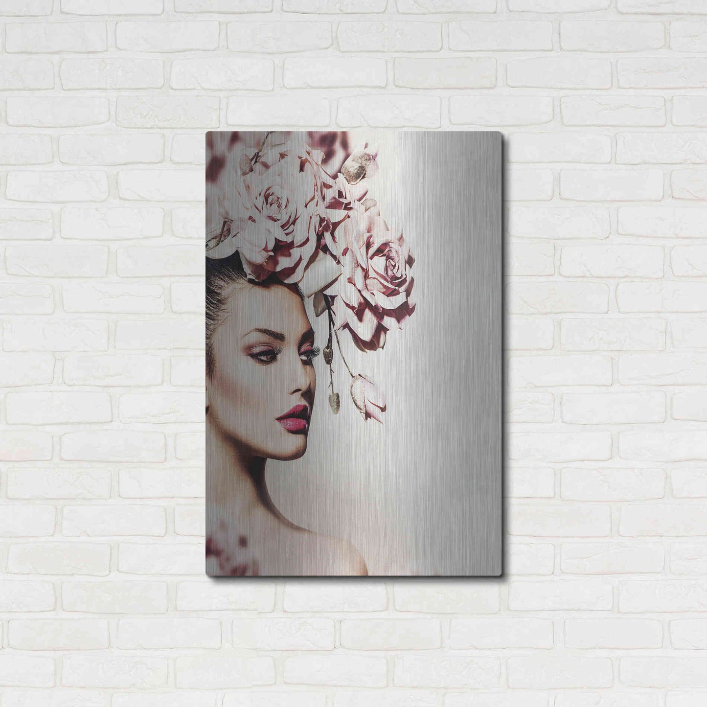 Luxe Metal Art 'Rose' by Incado, Metal Wall Art,24x36