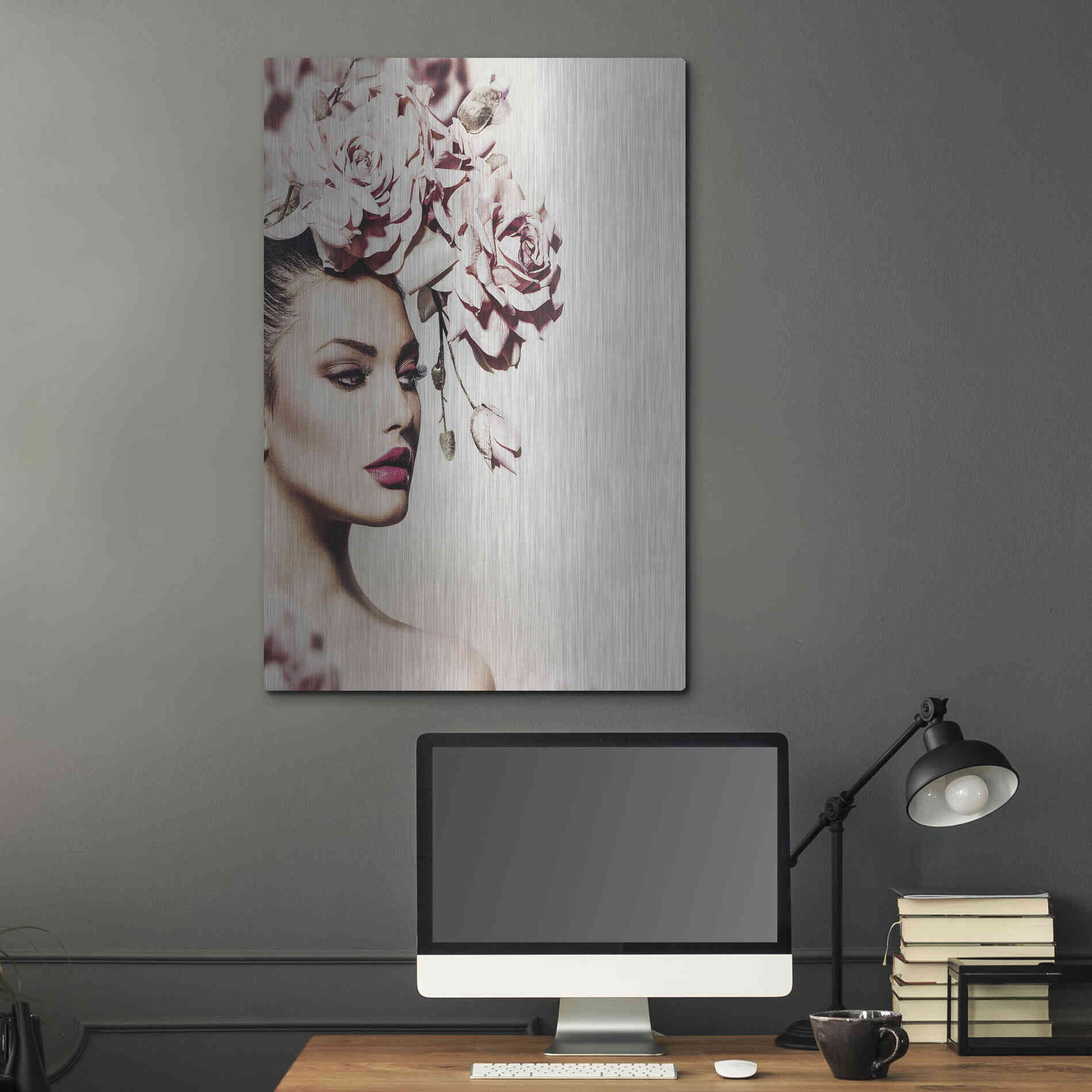 Luxe Metal Art 'Rose' by Incado, Metal Wall Art,24x36