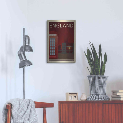 Luxe Metal Art 'Telephone Box' by Incado, Metal Wall Art,16x24