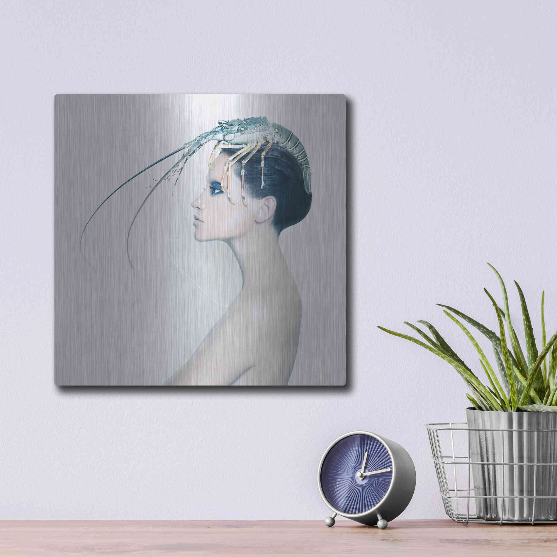 Luxe Metal Art 'The Lady and the Hummer' by Incado, Metal Wall Art,12x12