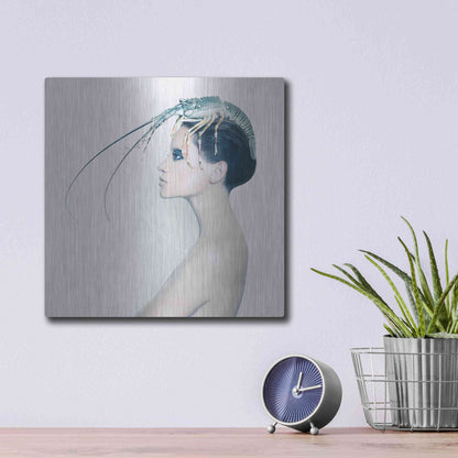 Luxe Metal Art 'The Lady and the Hummer' by Incado, Metal Wall Art,12x12