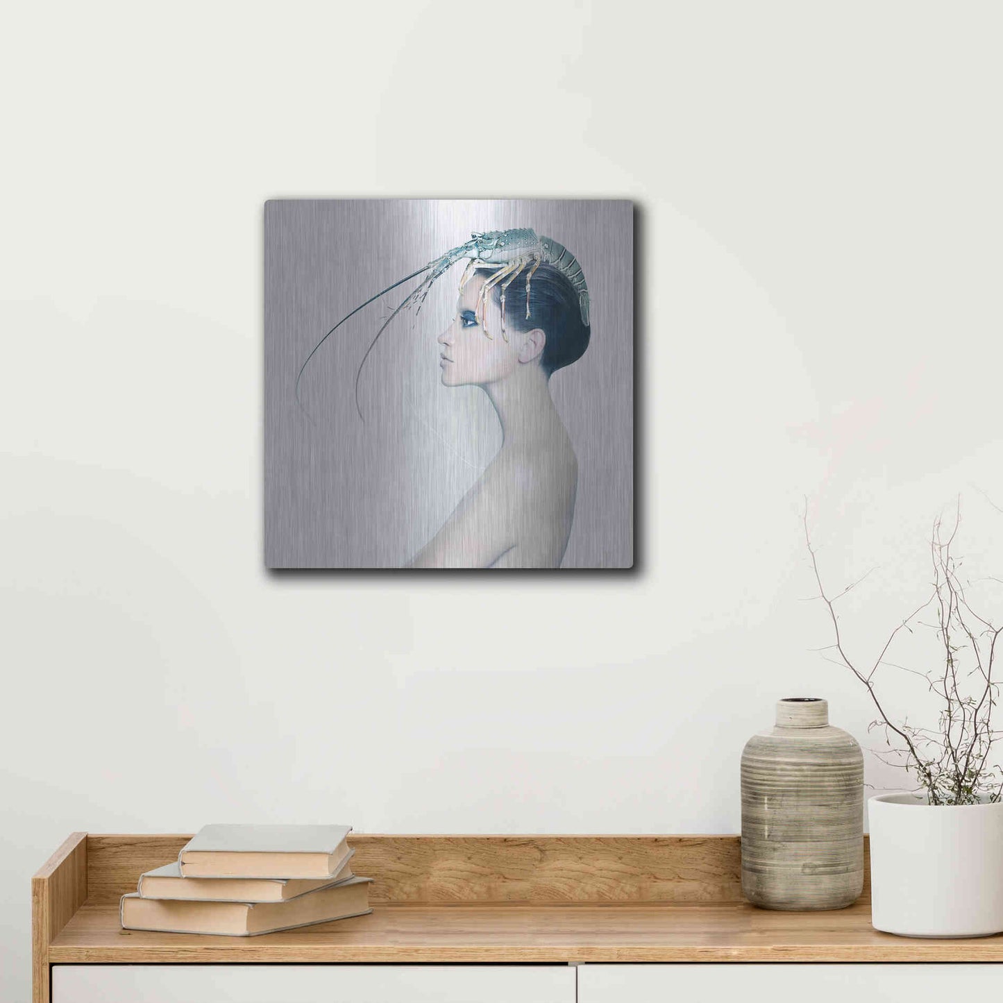 Luxe Metal Art 'The Lady and the Hummer' by Incado, Metal Wall Art,12x12