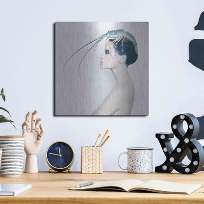 Luxe Metal Art 'The Lady and the Hummer' by Incado, Metal Wall Art,12x12