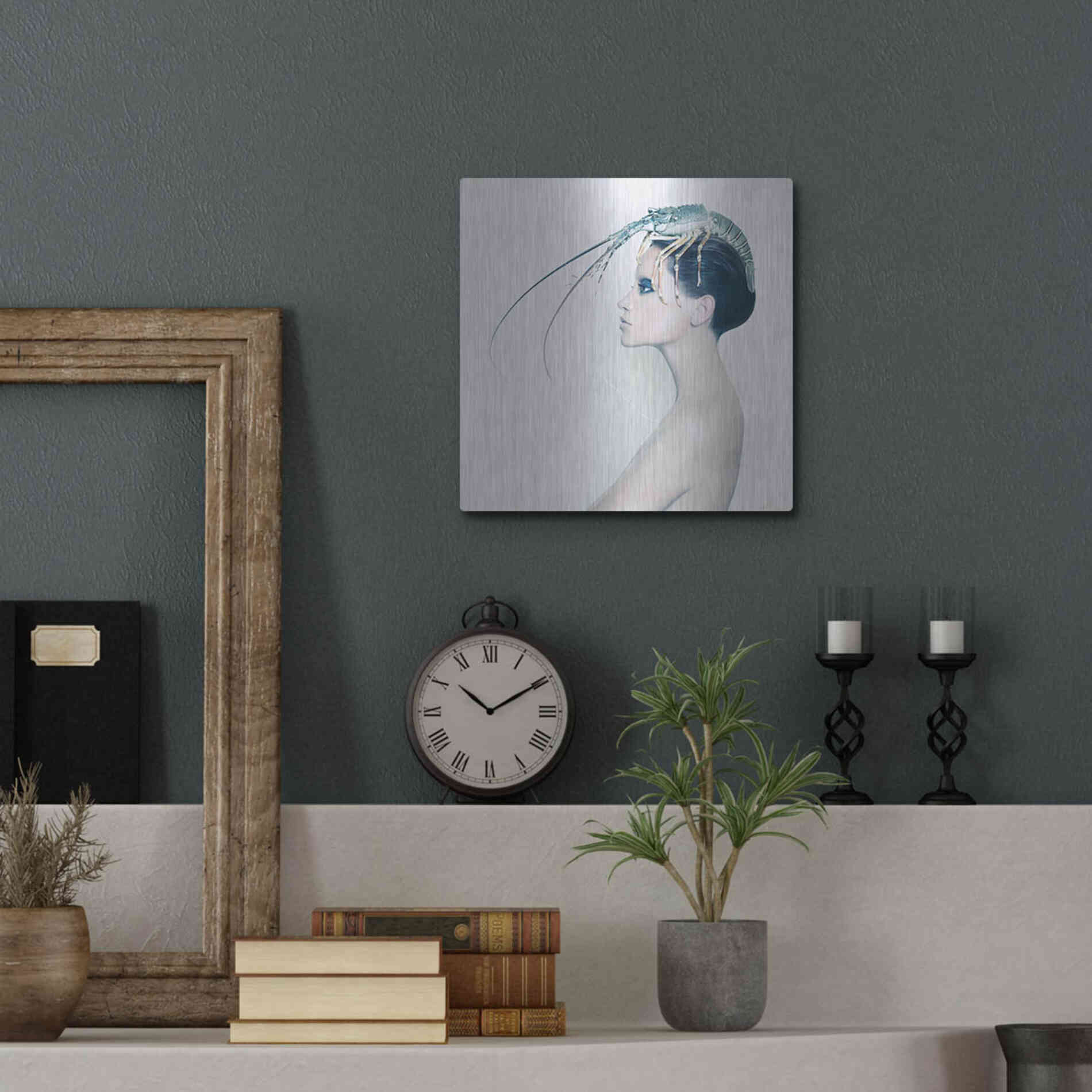 Luxe Metal Art 'The Lady and the Hummer' by Incado, Metal Wall Art,12x12