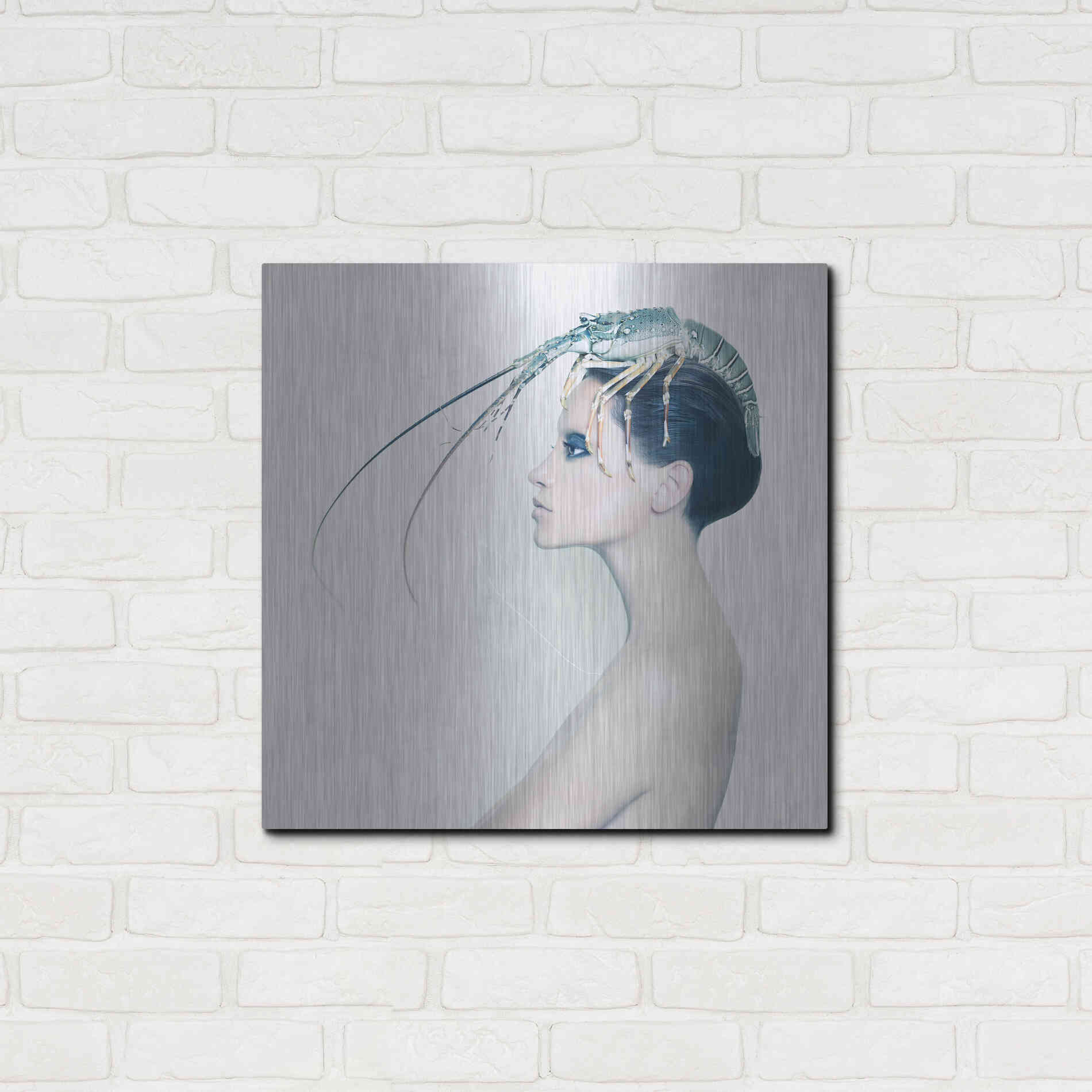 Luxe Metal Art 'The Lady and the Hummer' by Incado, Metal Wall Art,24x24
