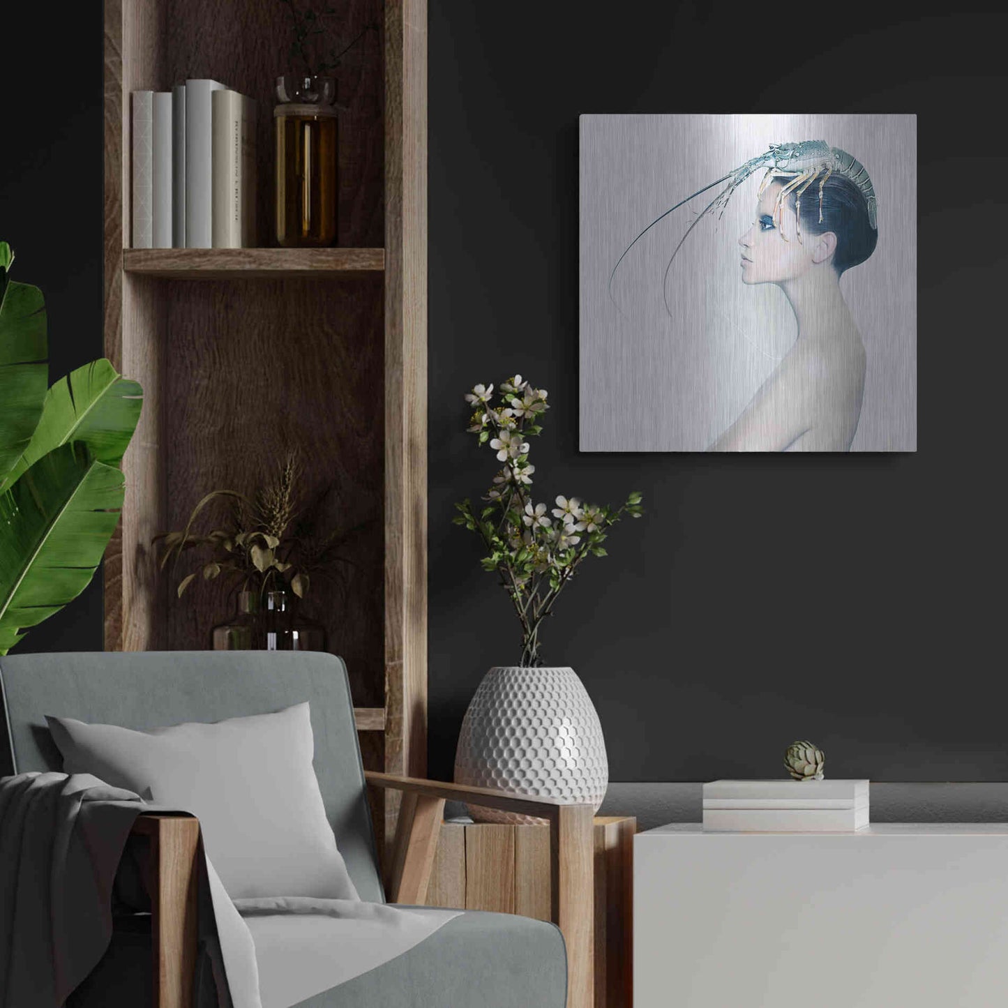 Luxe Metal Art 'The Lady and the Hummer' by Incado, Metal Wall Art,24x24