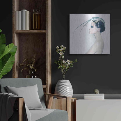 Luxe Metal Art 'The Lady and the Hummer' by Incado, Metal Wall Art,24x24