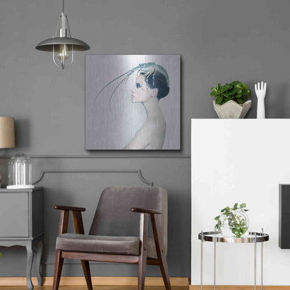 Luxe Metal Art 'The Lady and the Hummer' by Incado, Metal Wall Art,24x24
