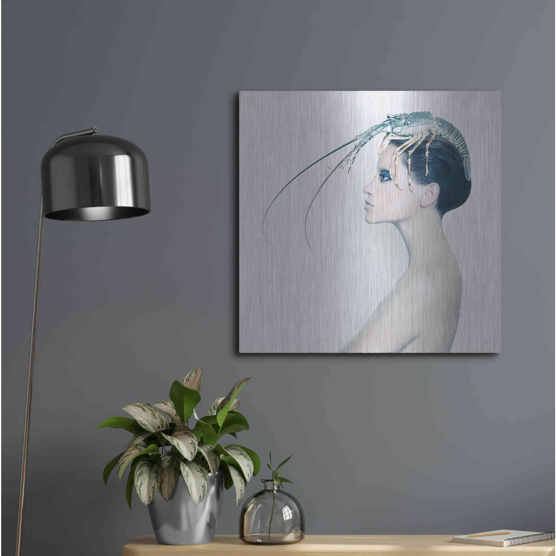 Luxe Metal Art 'The Lady and the Hummer' by Incado, Metal Wall Art,24x24