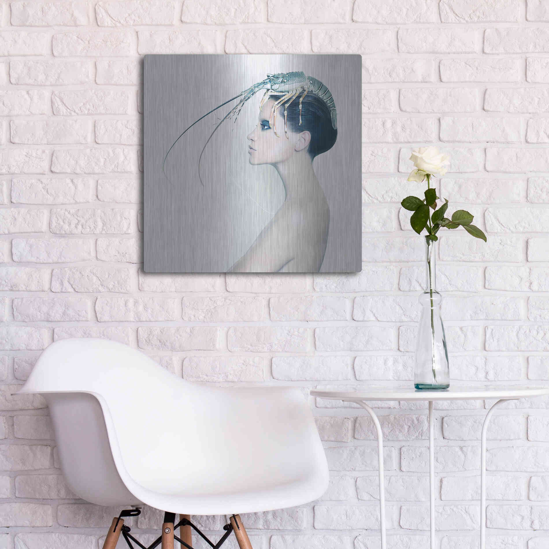Luxe Metal Art 'The Lady and the Hummer' by Incado, Metal Wall Art,24x24