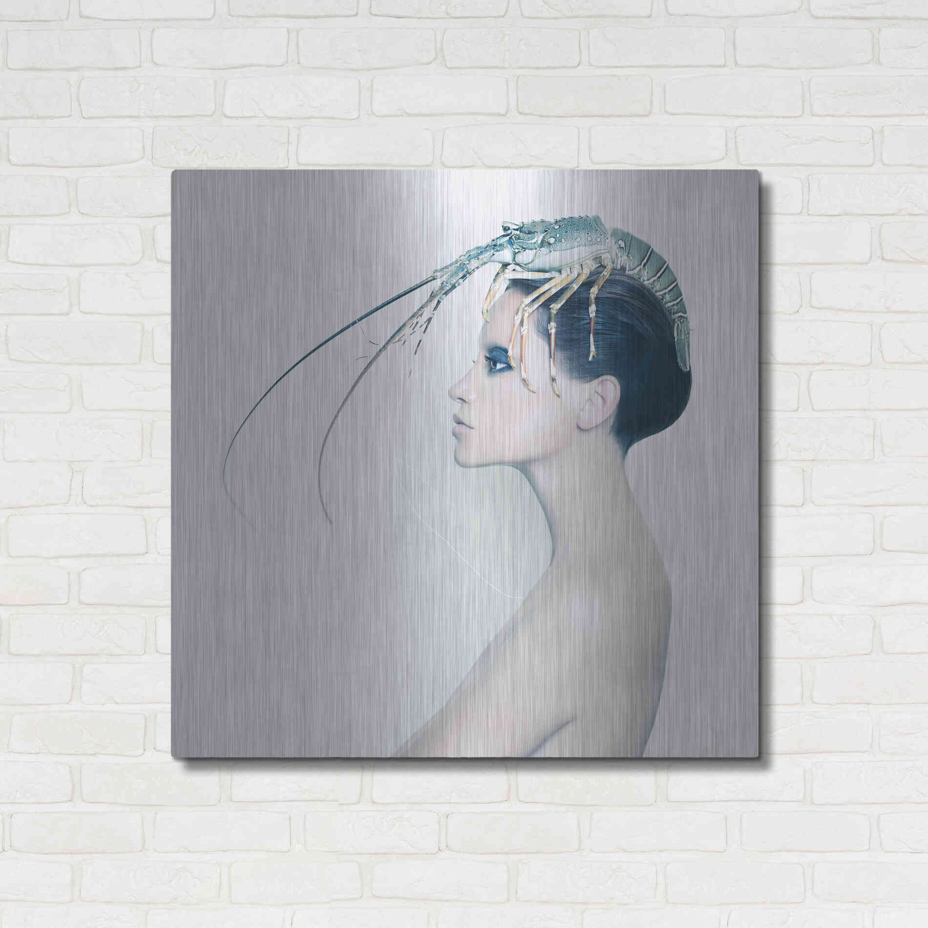 Luxe Metal Art 'The Lady and the Hummer' by Incado, Metal Wall Art,36x36