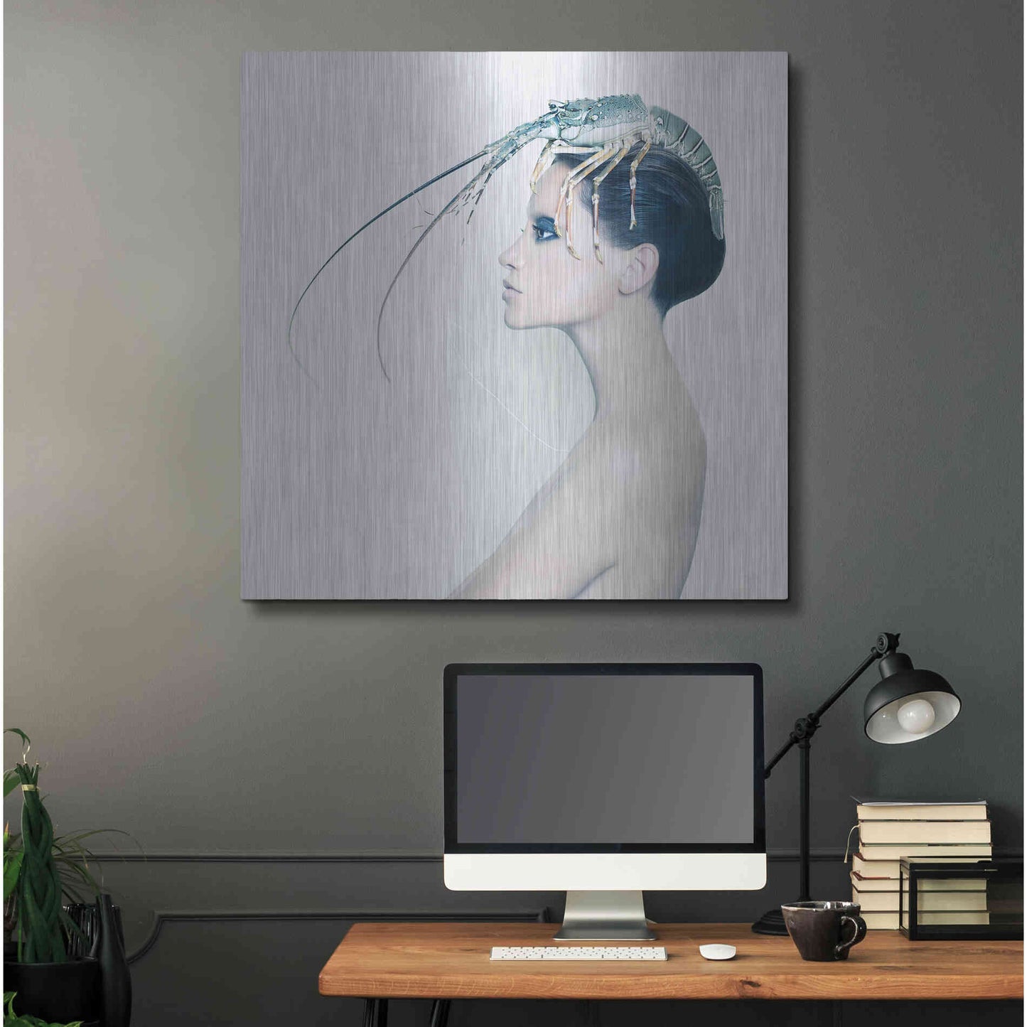 Luxe Metal Art 'The Lady and the Hummer' by Incado, Metal Wall Art,36x36