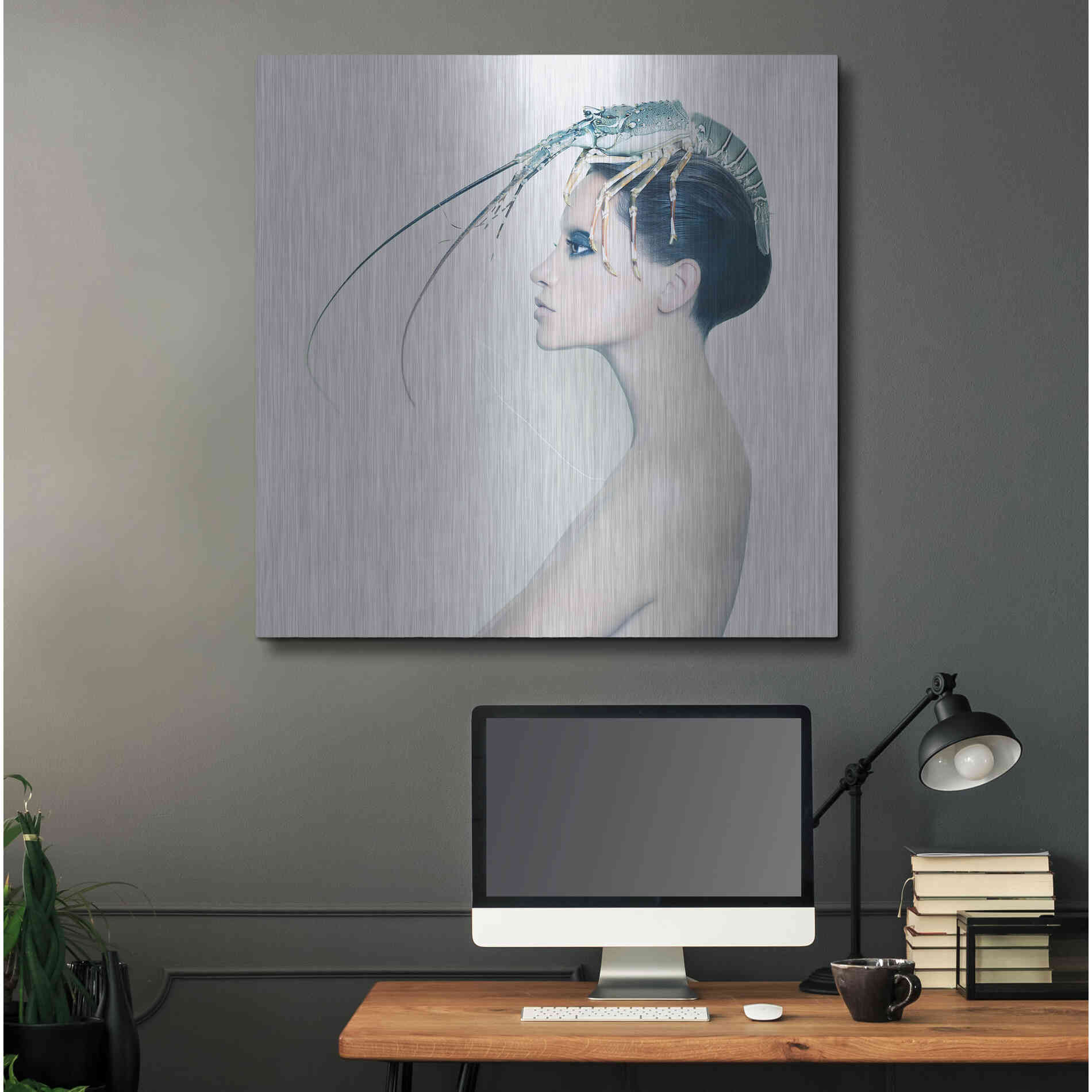Luxe Metal Art 'The Lady and the Hummer' by Incado, Metal Wall Art,36x36