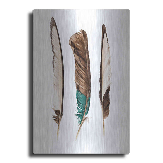 Luxe Metal Art 'Three Feathers' by Incado, Metal Wall Art