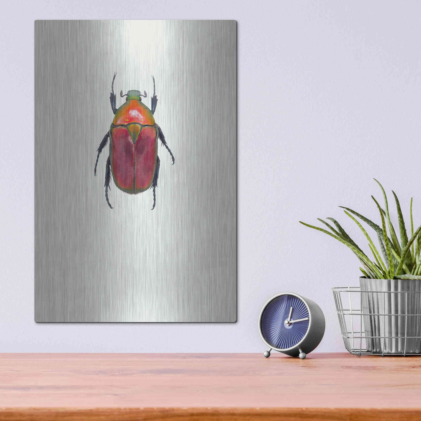 Luxe Metal Art 'Torynorrhina Flammea' by Incado, Metal Wall Art,12x16