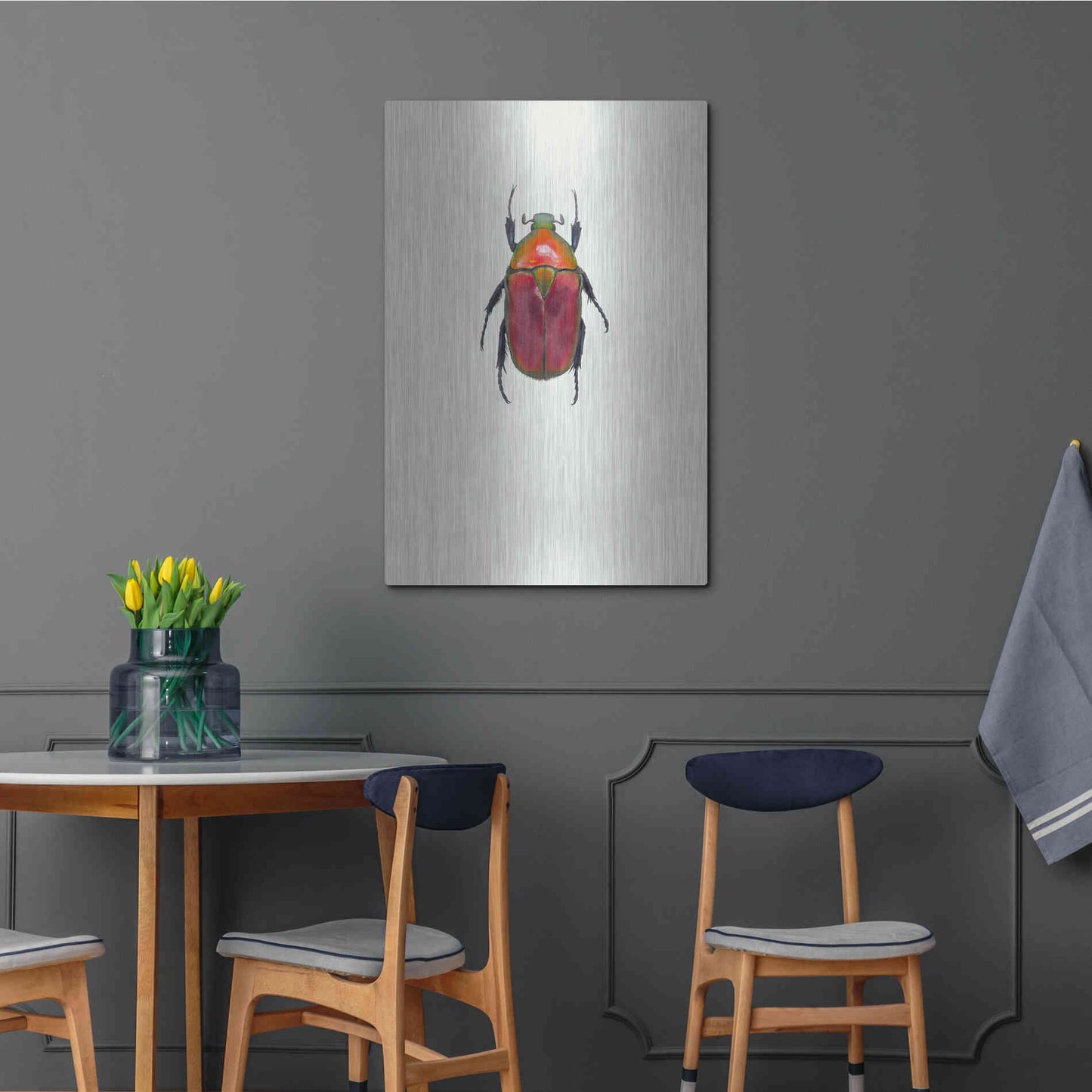 Luxe Metal Art 'Torynorrhina Flammea' by Incado, Metal Wall Art,24x36
