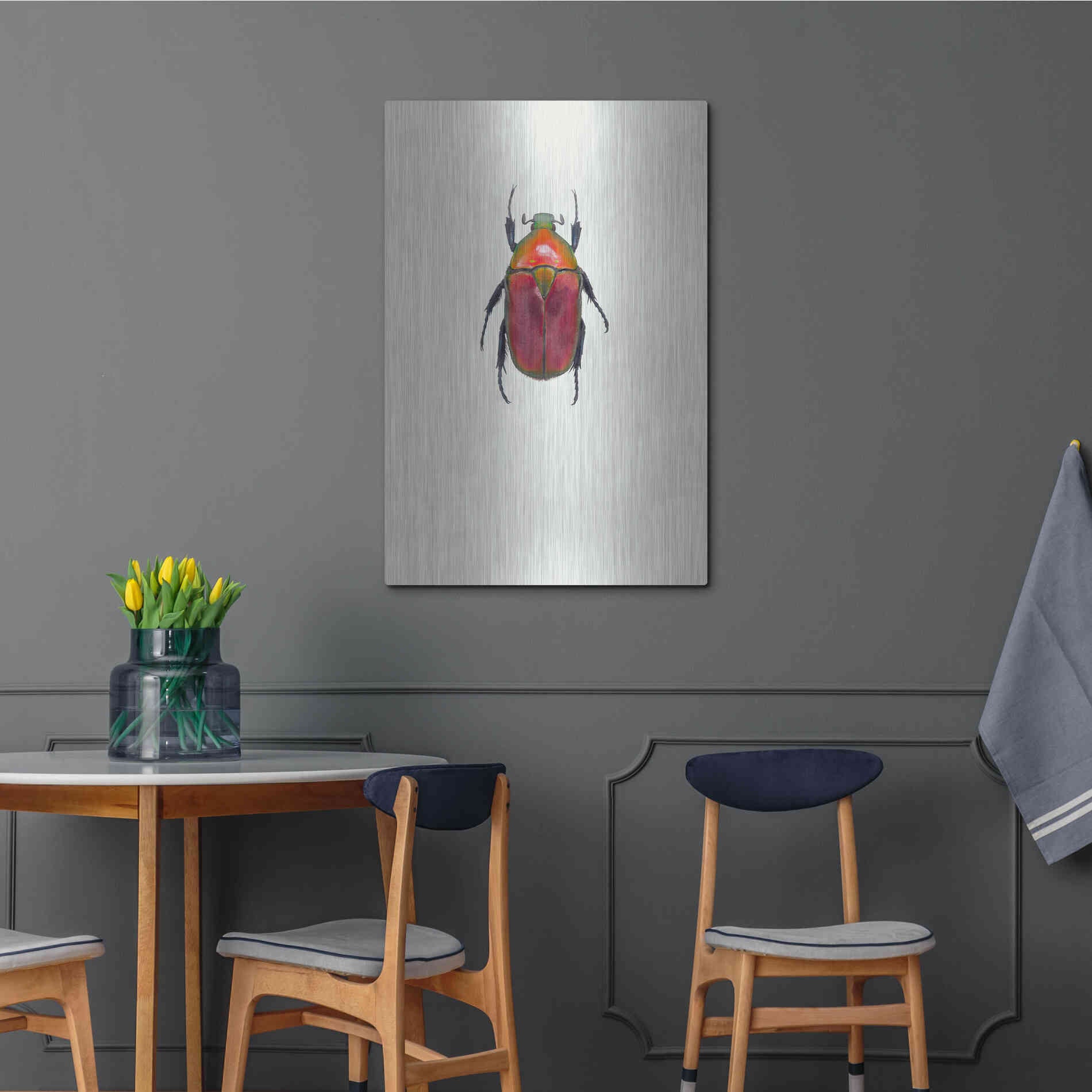 Luxe Metal Art 'Torynorrhina Flammea' by Incado, Metal Wall Art,24x36