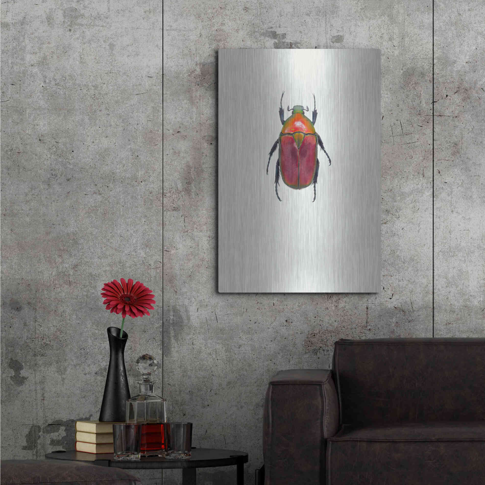 Luxe Metal Art 'Torynorrhina Flammea' by Incado, Metal Wall Art,24x36