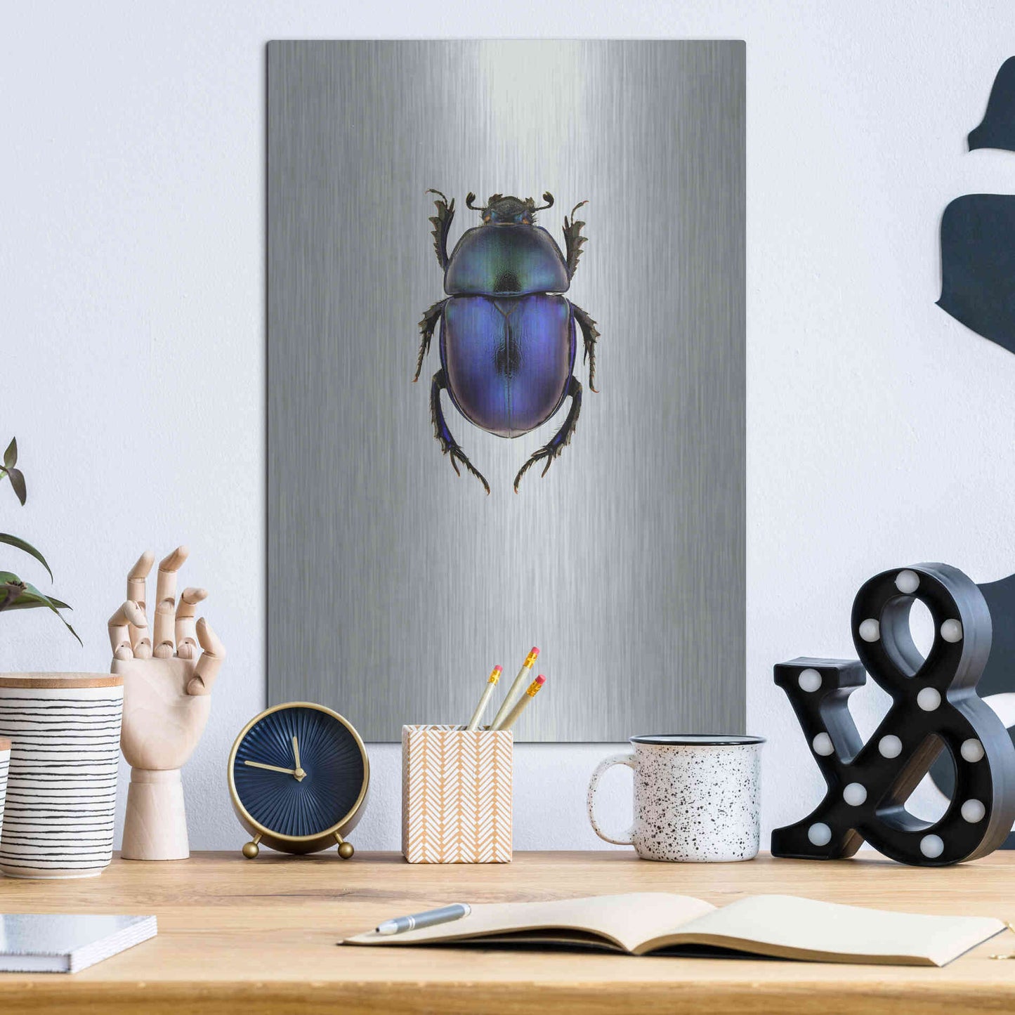 Luxe Metal Art 'Trypocopris Vernalis' by Incado, Metal Wall Art,12x16