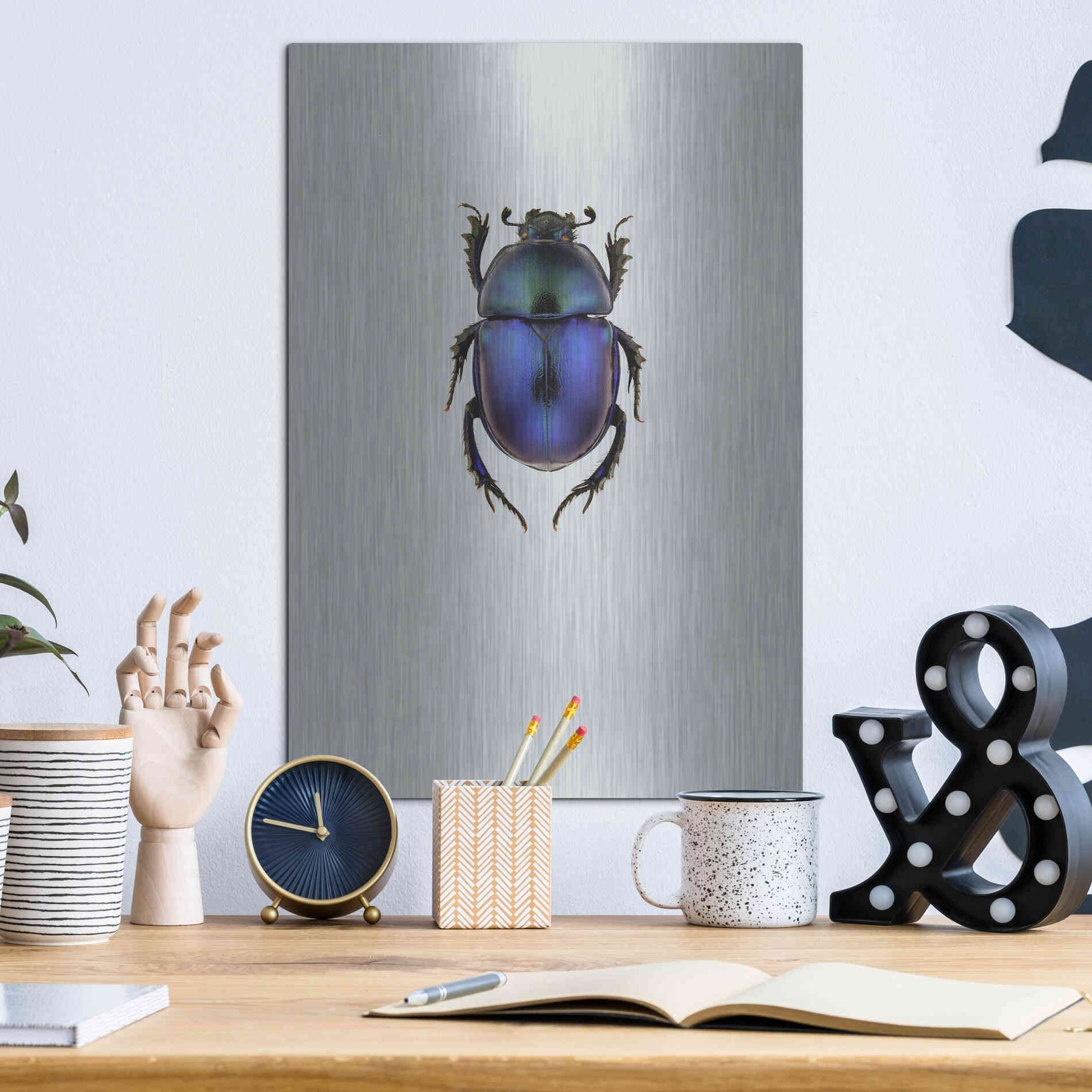 Luxe Metal Art 'Trypocopris Vernalis' by Incado, Metal Wall Art,12x16