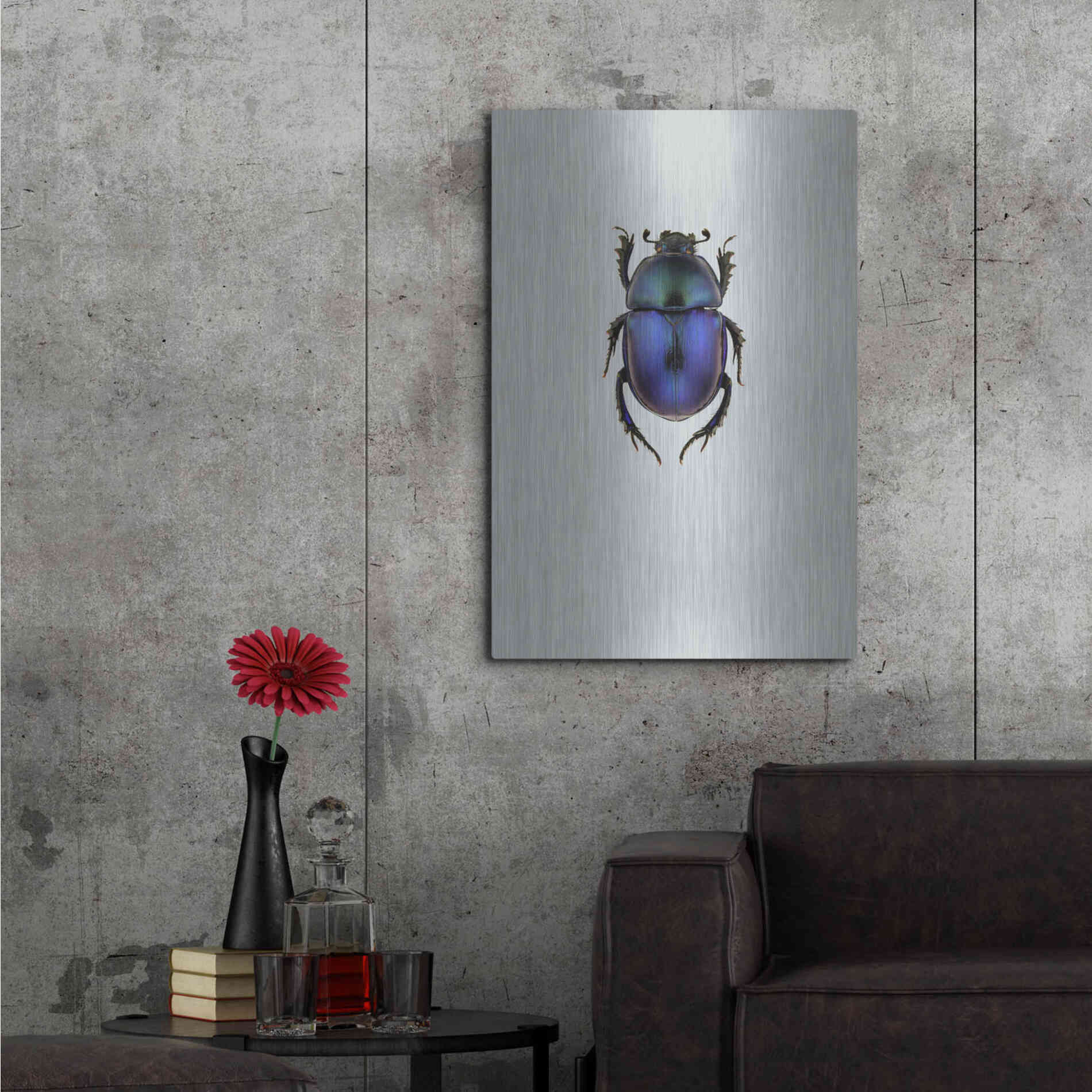 Luxe Metal Art 'Trypocopris Vernalis' by Incado, Metal Wall Art,24x36