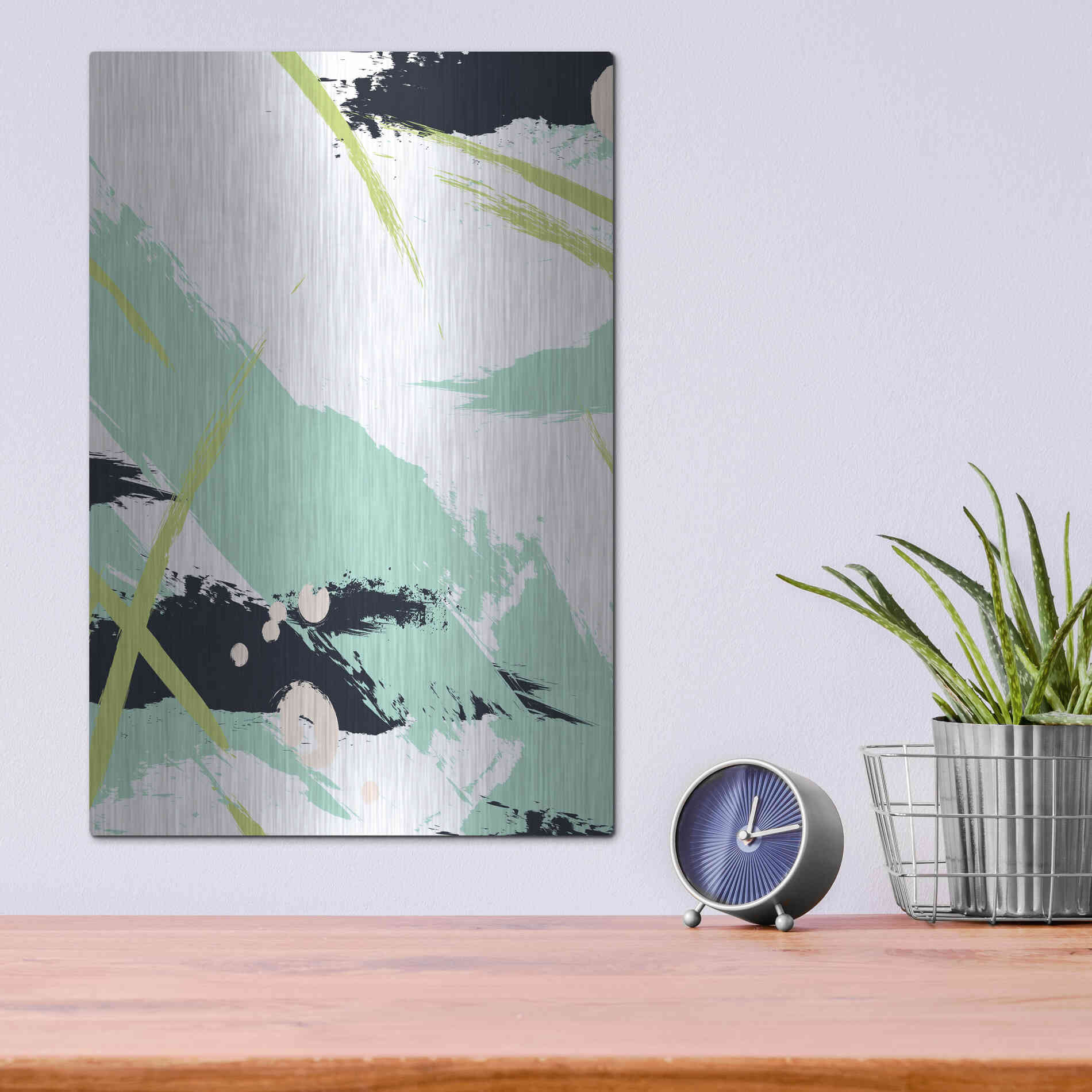 Luxe Metal Art 'Turquoise' by Incado, Metal Wall Art,12x16