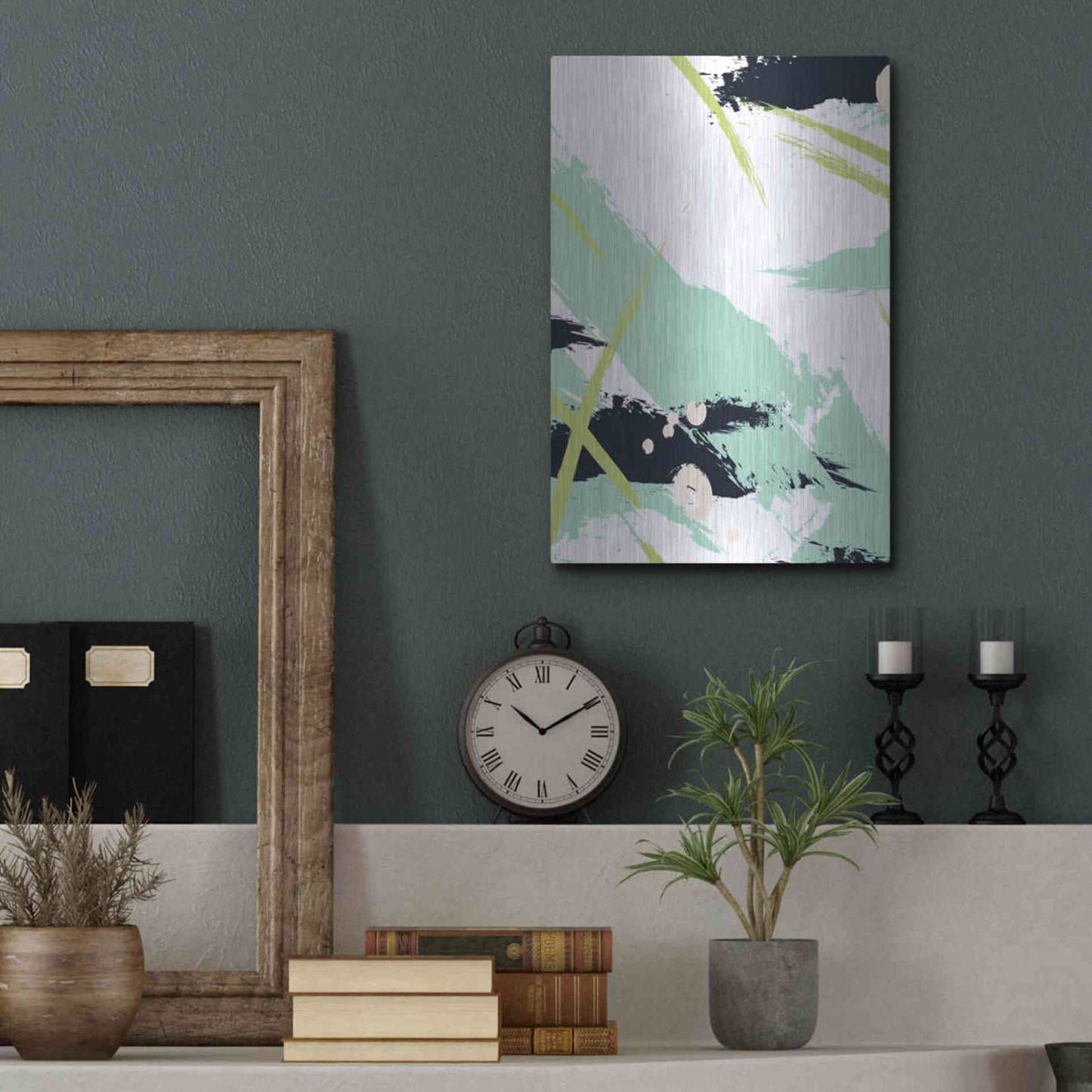 Luxe Metal Art 'Turquoise' by Incado, Metal Wall Art,12x16