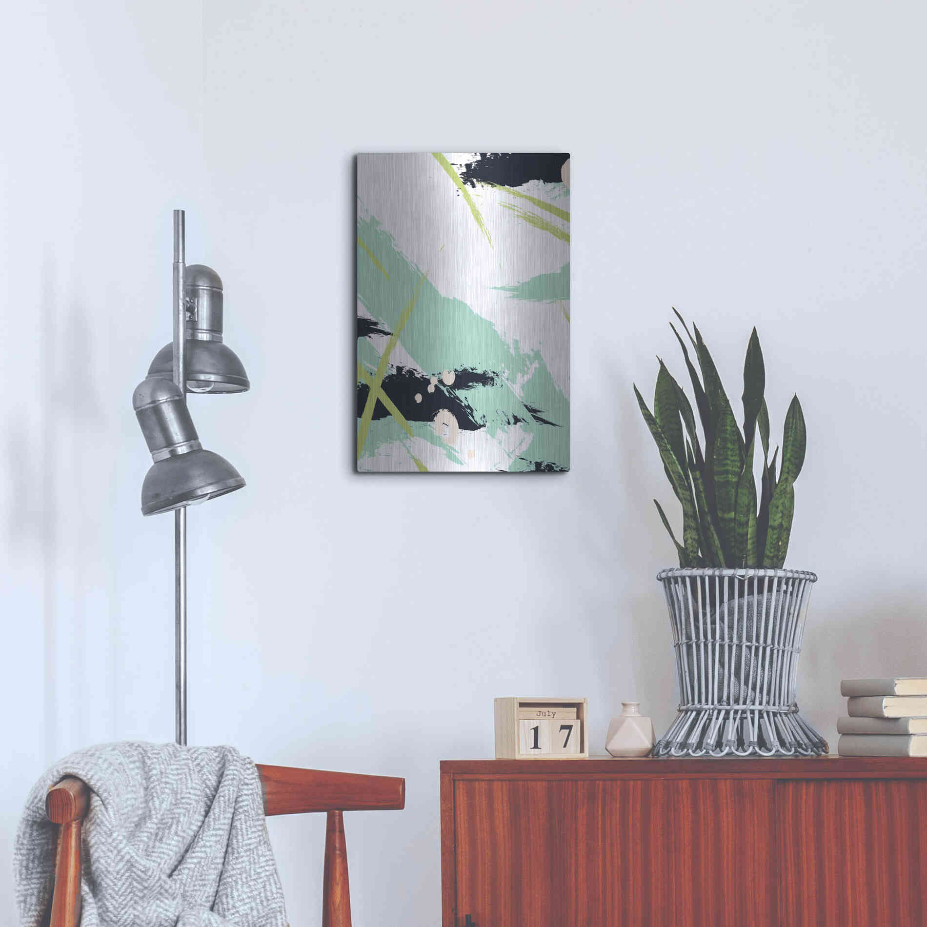 Luxe Metal Art 'Turquoise' by Incado, Metal Wall Art,16x24